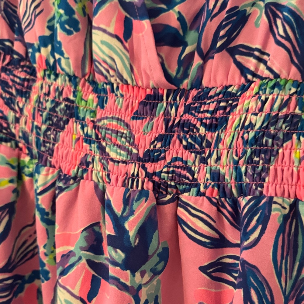 Lilly Pulitzer Pink and Blue Floral Dress - Picture 6 of 7